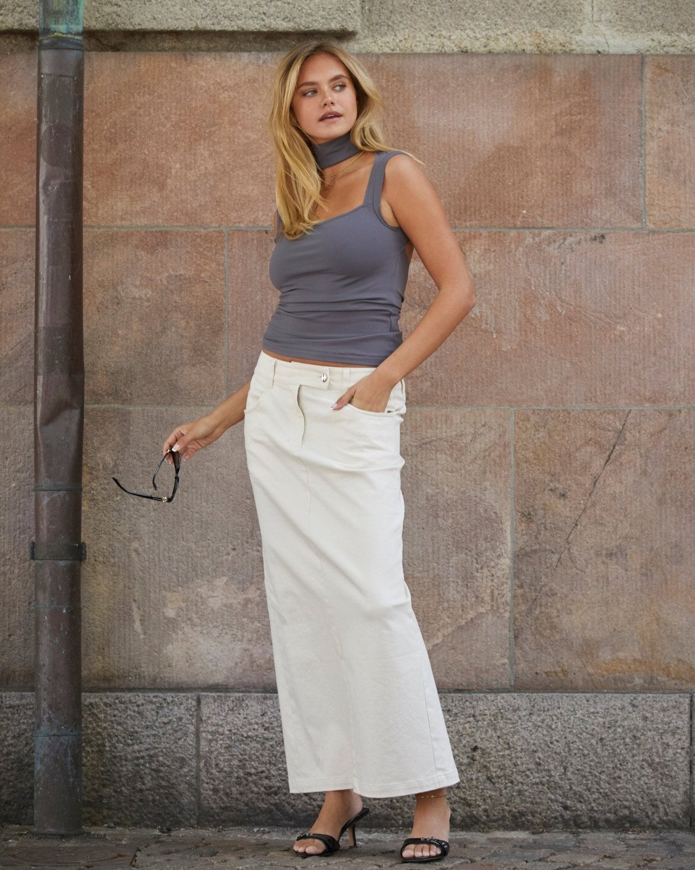 Laila x SC Collab: Skirt Beige | Skagen - clothing.dk